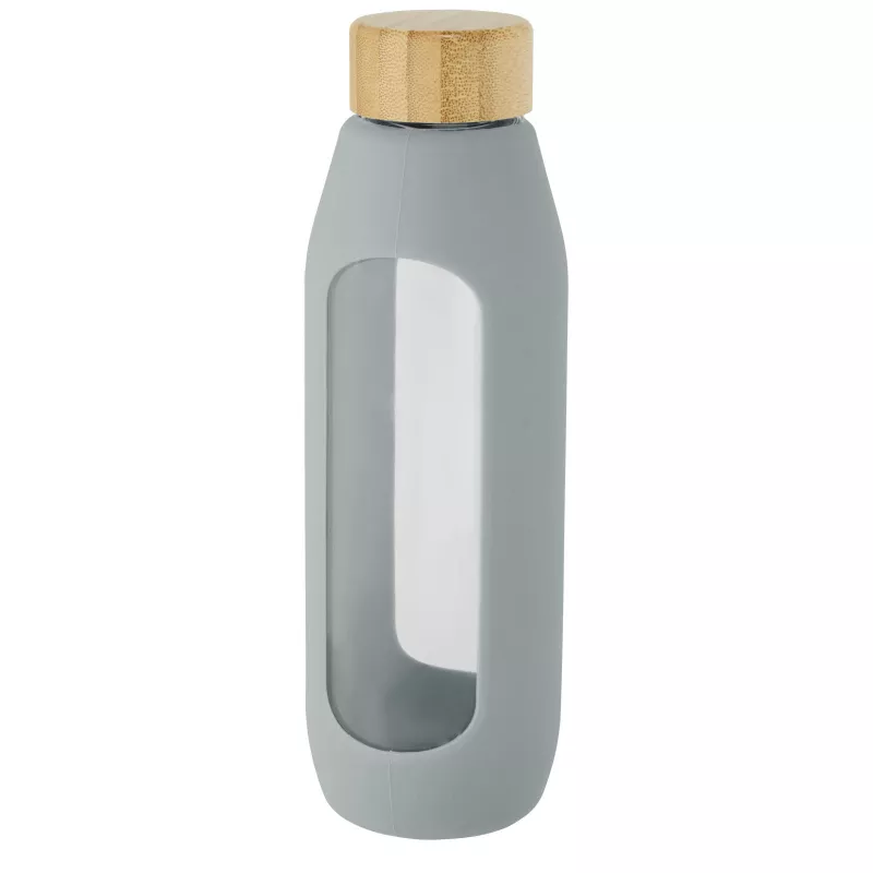 Tidan Butelka z borokrzemianowego szkła 600 ml z silikonowym uchwytem - Szary (10066682)