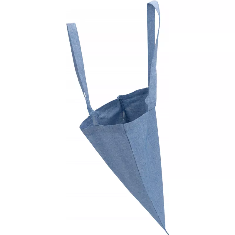 Torba bawełniana z recyklingu z długimi uszami 140 g/m2 LAMBERTO - niebieski (6235804)