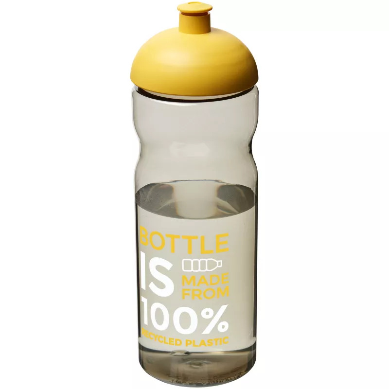 Bidon H2O Eco o pojemności 650 ml z wypukłym wieczkiem - Ciemnografitowy-Żółty (21009810)