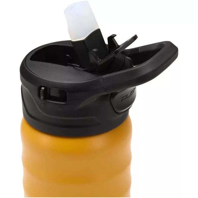Bidon sportowy Knox o pojemności 350 ml, wykonana ze stali nierdzewnej z podwójnymi ściankami i materiału pochodzącego z recy - Żółty (10095211)