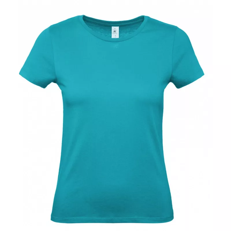 Damska koszulka reklamowa 145 g/m² B&C #E150 / WOMEN - Real Turquoise (733) (TW02T/E150-REAL TURQUOISE)
