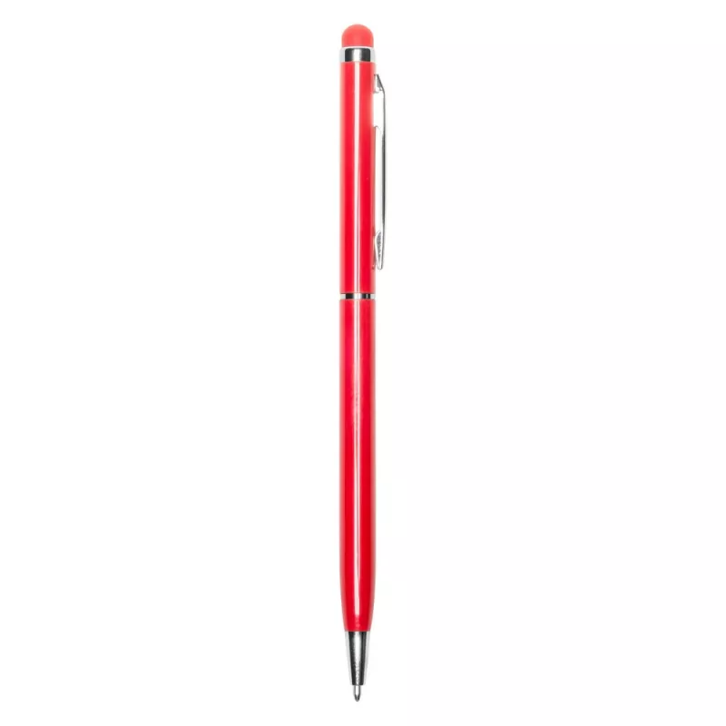 Długopis metalowy błyszczący z  touch pen-em | Raymond - czerwony (V1660-05)