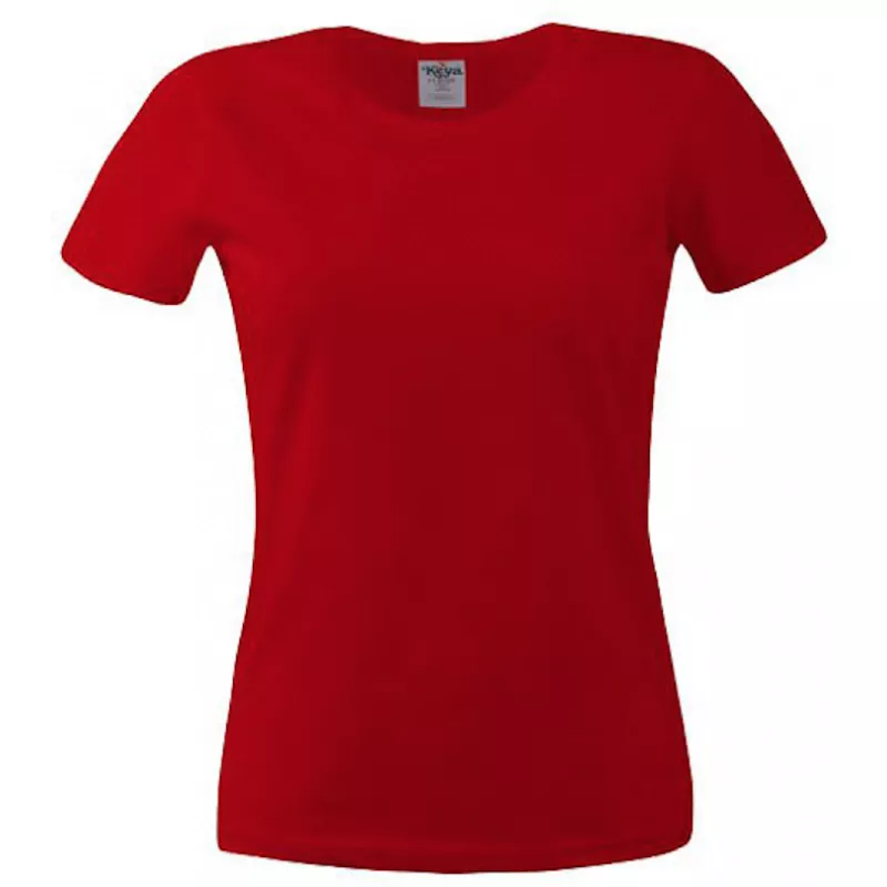 Koszulka bawełniana damska 150 g/m² KEYA WCS 150  - red (WCS150-RED)