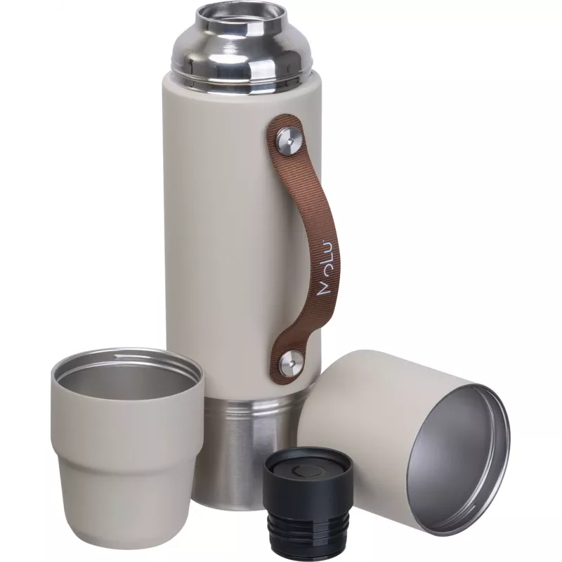 Termos stalowy z recyklingu LE BOURGET MoLu 1000 ml - beżowy (535213)