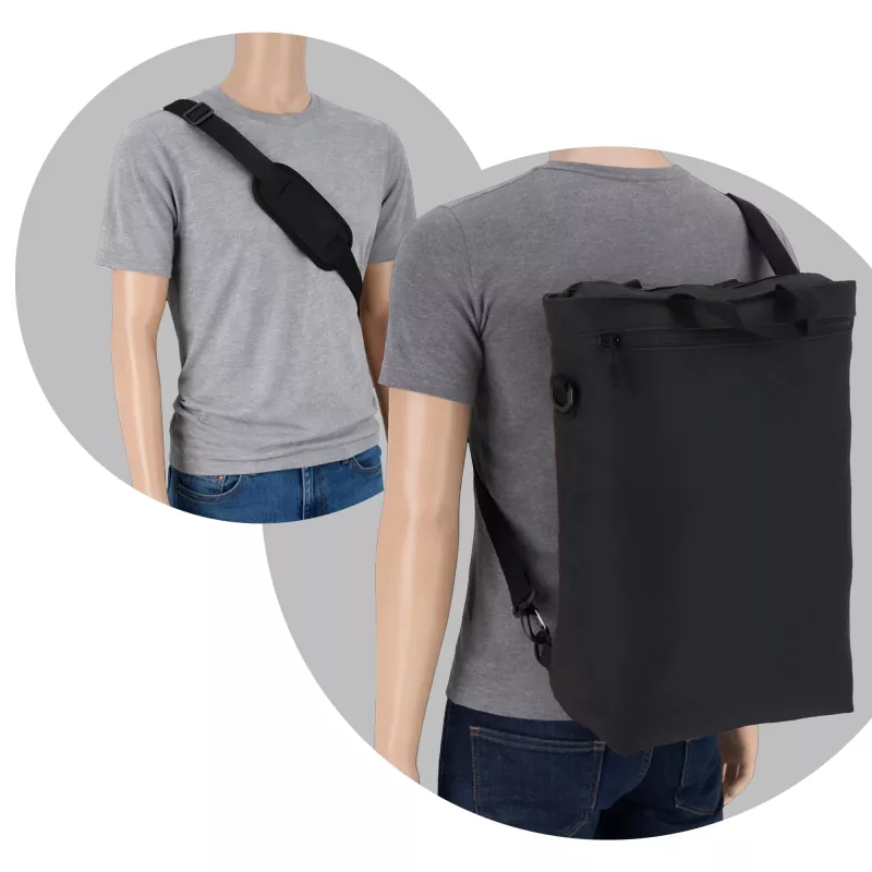 Plecak na laptopa PU Kyiv 28 x 42 x 12,5 cm - czarny (LT95342-N0002)