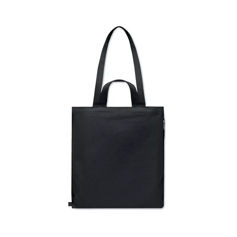 Torba na zakupy z recyklingu 380 g/m² GAVE COLOUR - Czarny (MO2565-03)
