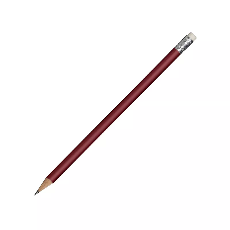 Ołówek drewniany z gumką - czerwony (R73771.08)