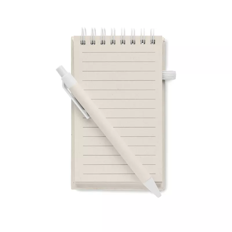 Notes A6 z recyklingu 70 kartek z długopisem MITO SET - Bialy (MO6837-06)