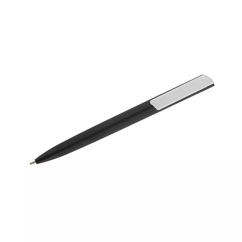 Długopis plastikowy z matową powłoką soft touchALEO - czarny (19499-02)