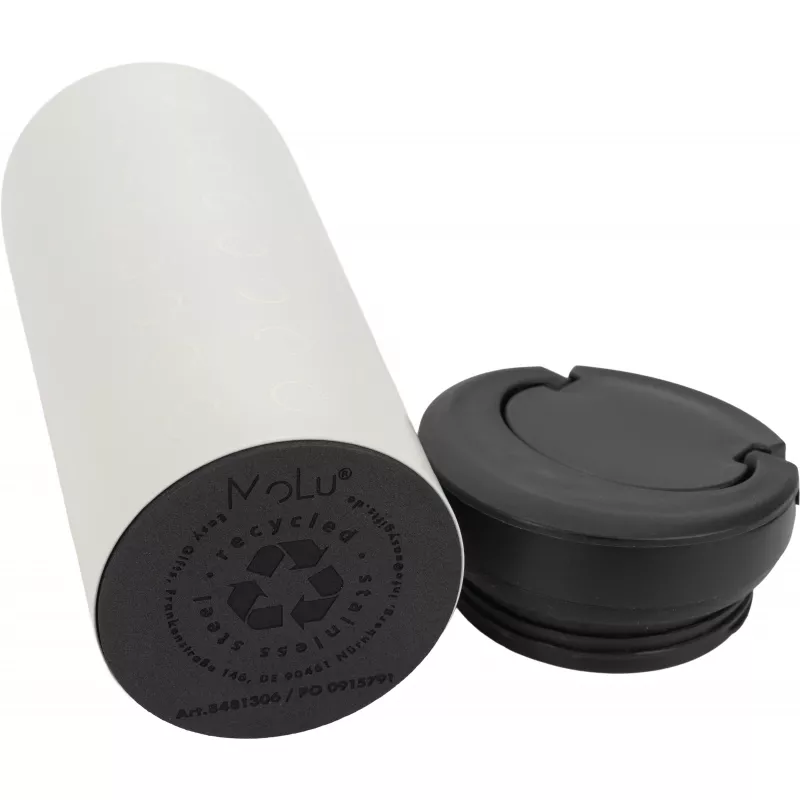 Kubek termiczny z recyklingu PONTA GROSSA MoLu 450 ml - biały (481306)