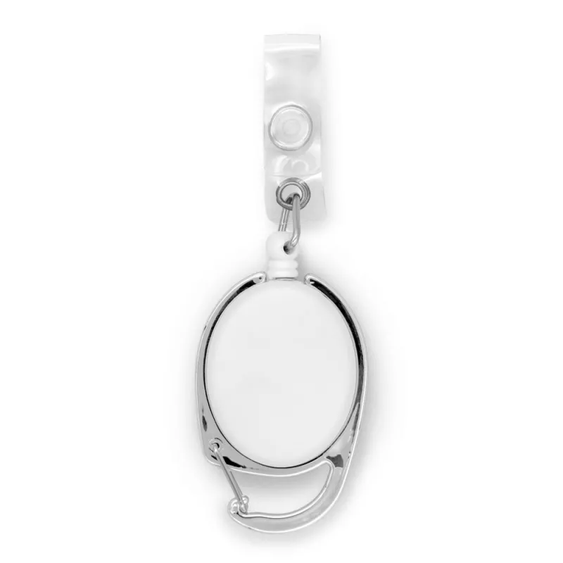 Ski pass, rozciągany przewód 75 cm - biały (V7399-02)