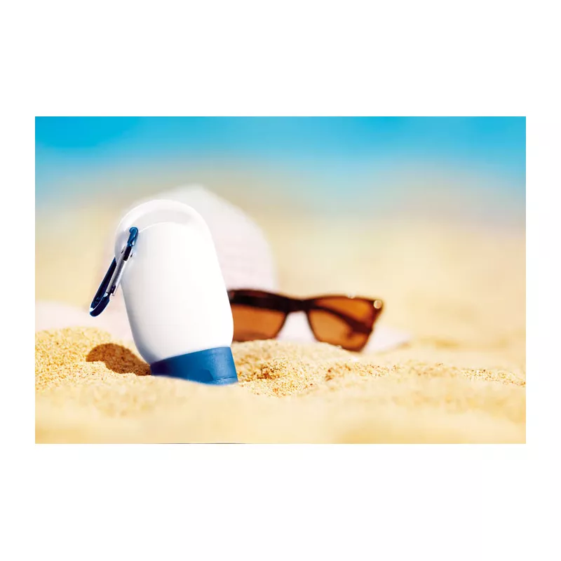 Krem do opalania SPF 25 z karabińczykiem 30 ml SUNCARE - Niebieski (MO8512-04)