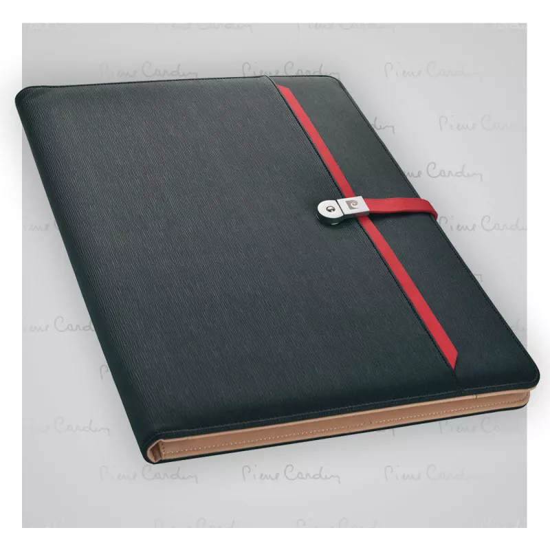 Folder z notatnikiem w linie i pamięcią USB 8GB 2.0 DIMITRI Pierre Cardin - czarny (B5600400IP303)