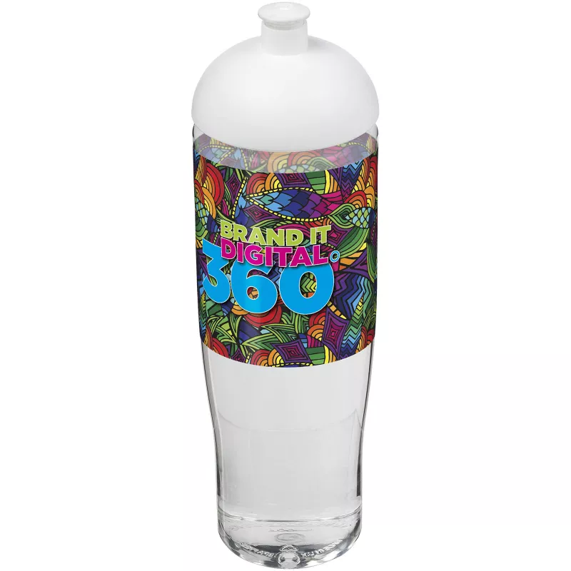 Bidon H2O Tempo® o pojemności 700 ml z wypukłym wieczkiem - Biały-Przezroczysty (21004201)