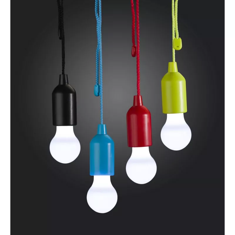 Wisząca lampka 1W LED "żarówka" - czarny (V8728-03)