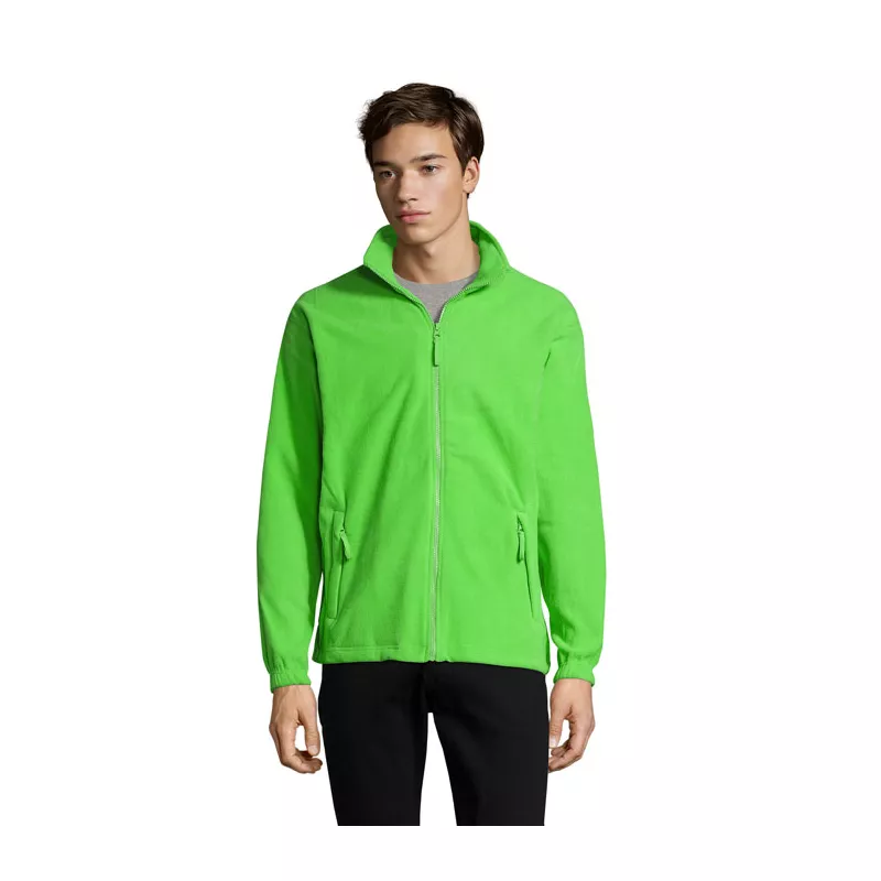 Bluza polarowa męska rozpinana 300 g/m² Sol's NORTH - Lime (S55000-LM)