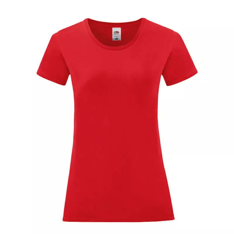 Damska koszulka reklamowa Fruit of the Loom LADIES ICONIC 150 T - red (61432-RED)