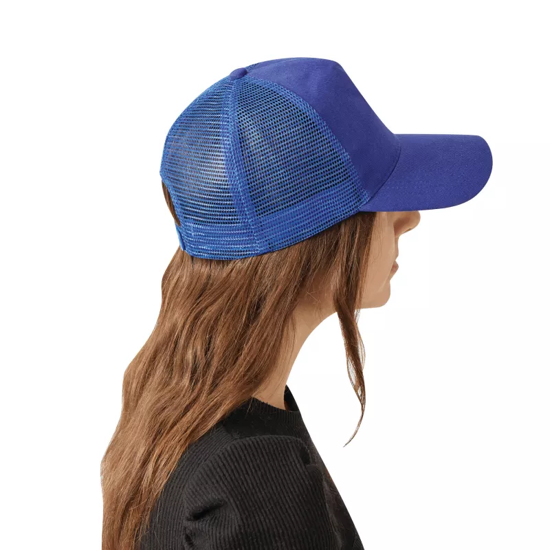 Czapka z daszkiem 5-panelowa - niebieski (56-0701623)