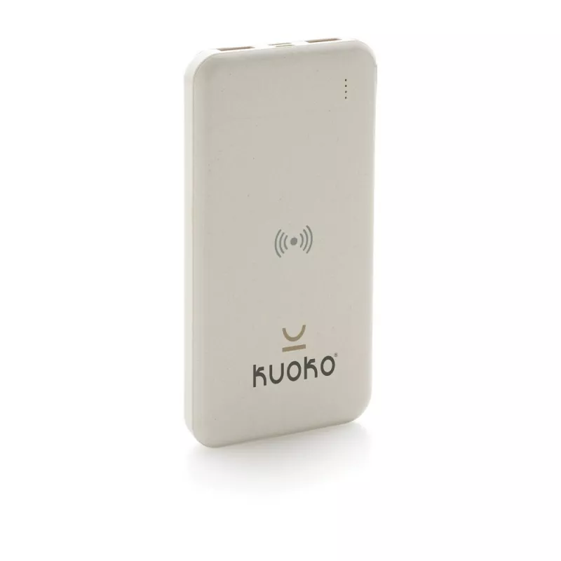 Bezprzewodowy power bank, ładowarka bezprzewodowa - biały (P322.673)