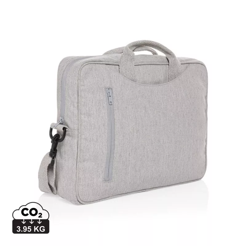 Torba na laptopa 15,4" AWARE™ Laluka, bawełna z recyklingu - szary (P732.112)