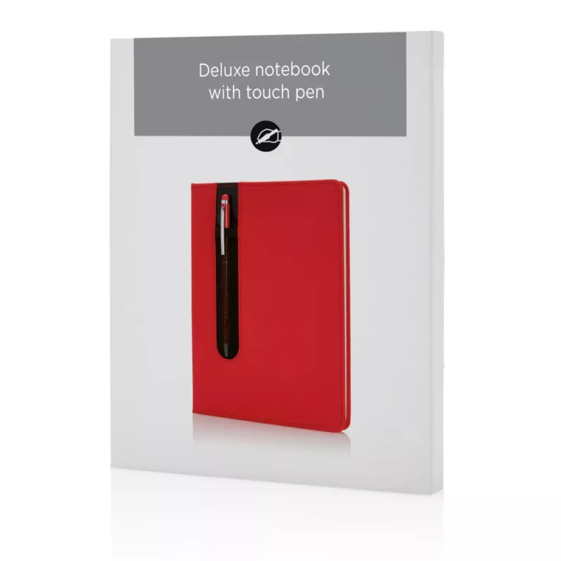 Notatnik A5 Deluxe, touch pen - czerwony (P773.314)