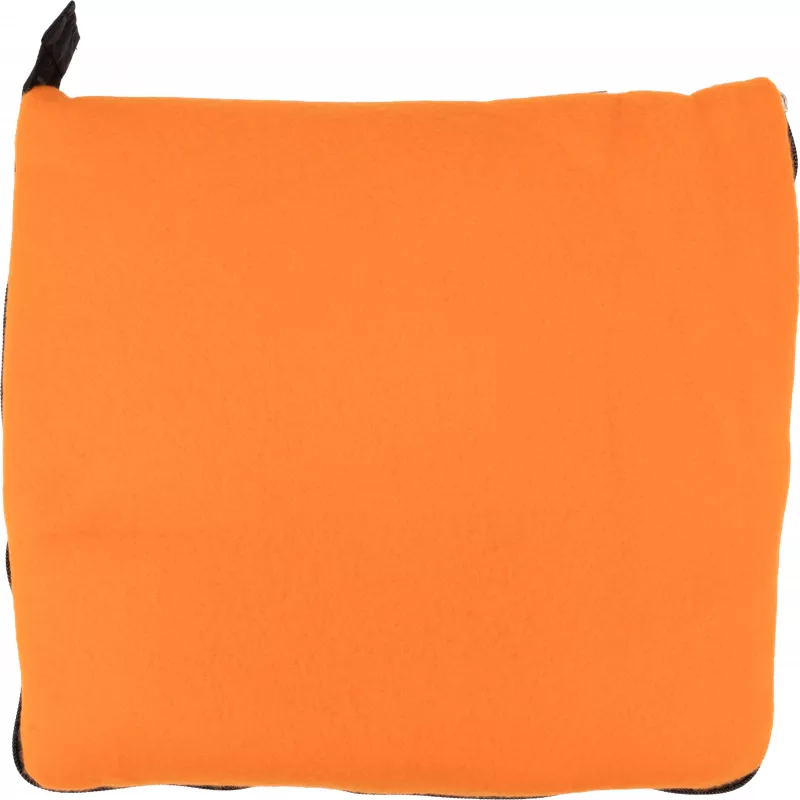 Koc z polaru/poduszka 2w1 RADCLIFF - pomarańczowy (277510)