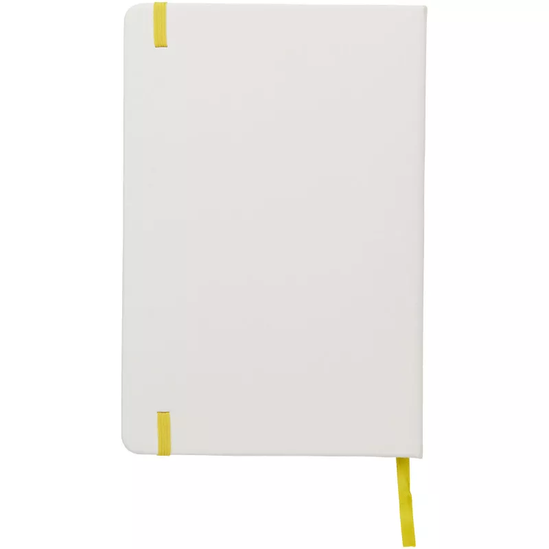 Biały notes A5 Spectrum z kolorowym paskiem - Biały-Żółty (10713505)