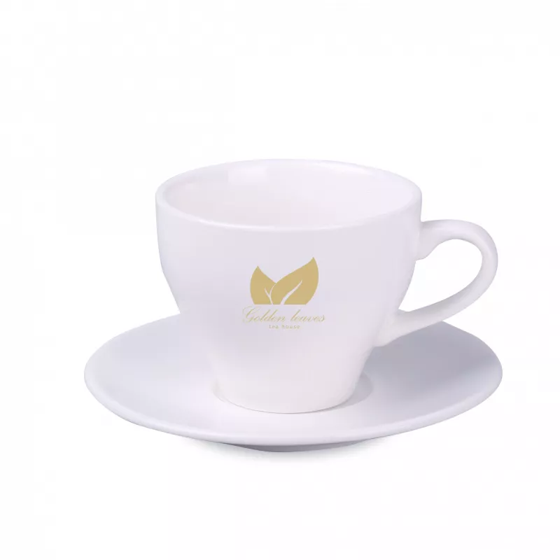 Filiżanka porcelanowa ze spodkiem Verona Bianco Set 130 ml - biały (C/252/130ml-BIAŁY)