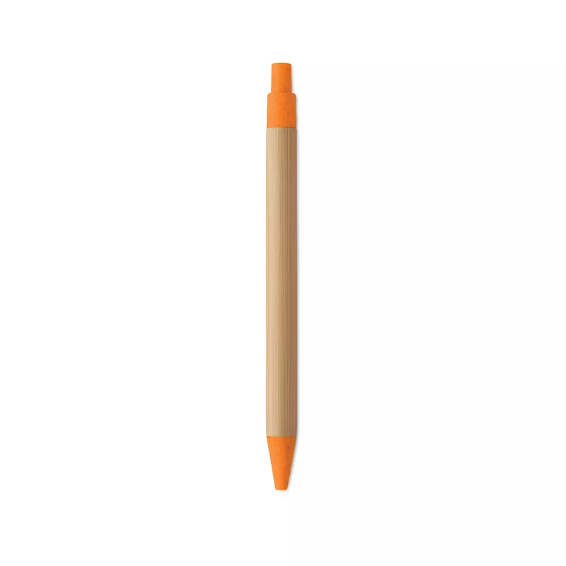 Długopis bambusowy z końcówkami ze słomy ITEA COLOUR - Pomaranczowy (MO2635-10)