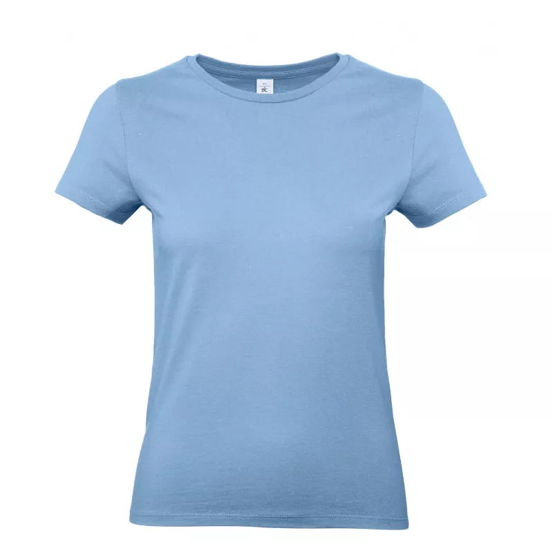 Damska koszulka reklamowa 185 g/m² B&C #E190 / WOMEN - Sky Blue (410) (TW04T/E190- SKY BLUE)
