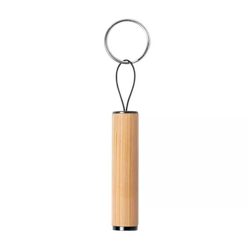 Bambusowy brelok do kluczy, lampka LED - drewno (V8293-17)