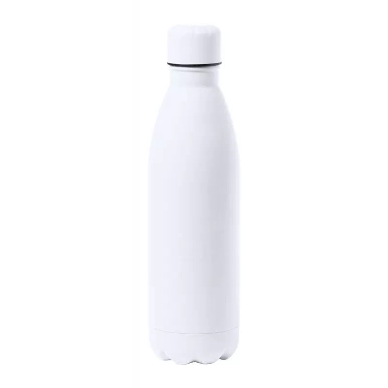 Butelka ze stali nierdzewnej z gumowanym wykończeniem 790 ml Jenings - biały (AP722812-01)