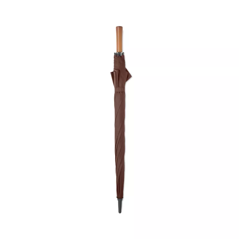 Parasol automatyczny 27" z drewnianą rączką RAYNA - Brazowy (MO3220-01)