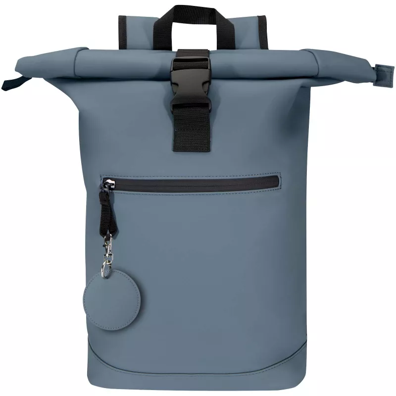 Resi Plus brelok z okrągłą zawieszką z recyklingowanego materiału z certyfikatem GRS  - Hale Blue (13014055)