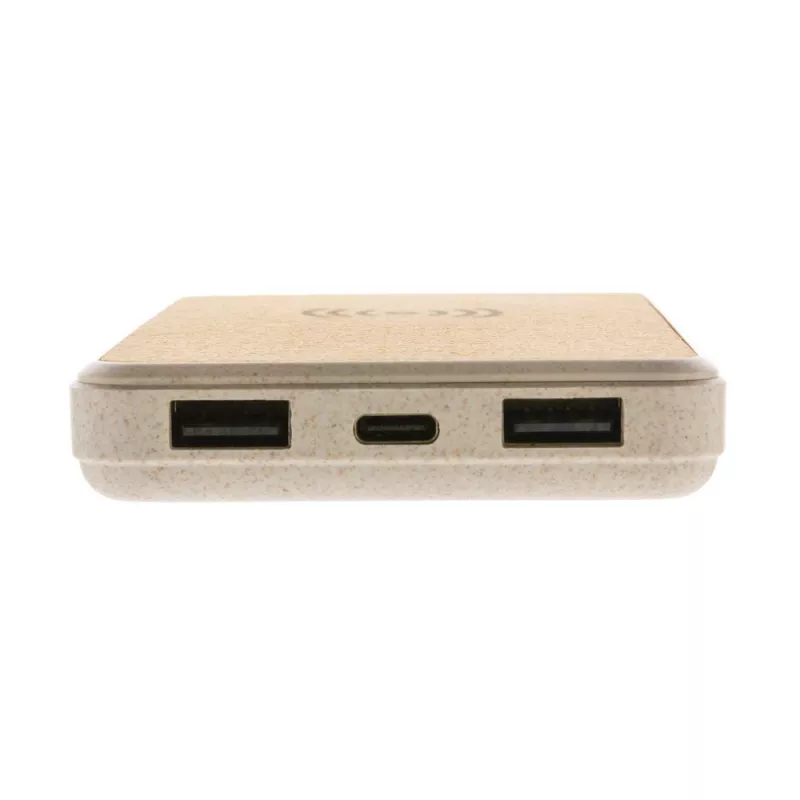 Bezprzewodowy power bank 8000 mAh - brązowy (P322.219)