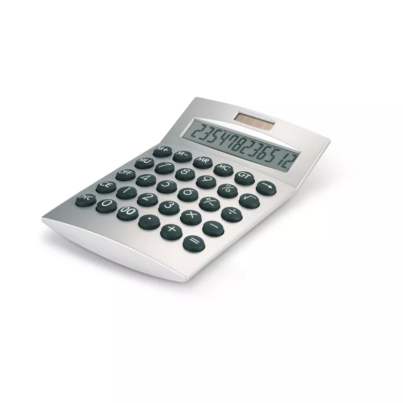 Kalkulator 12-cyfrowy solarny BASICS - Srebrny Mat (AR1253-16)