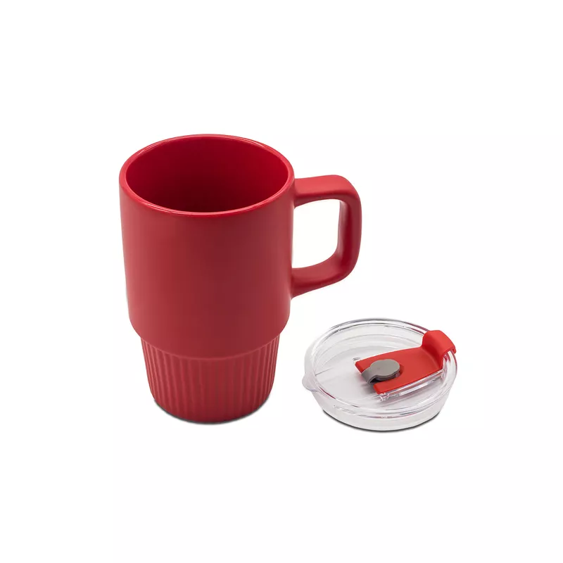 Kubek ceramiczny Azzurro 440 ml - czerwony (R85323.08)