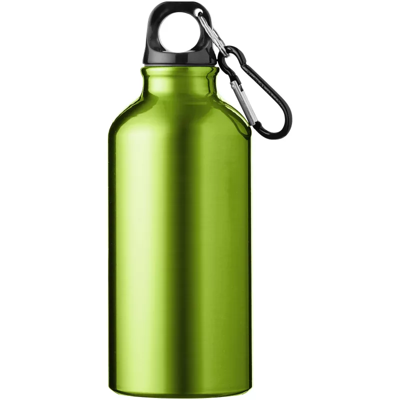 Oregon butelka 400 ml z karabińczykiem aluminium z recyklingu RCS - Zielone jabłuszko (10073863)
