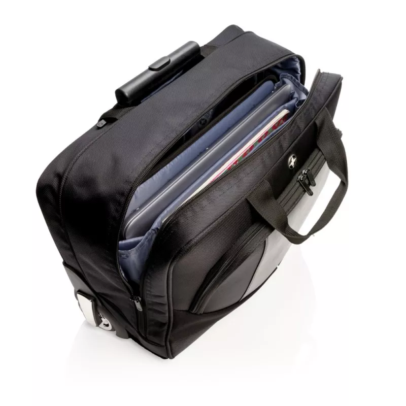 Torba na laptopa 15,4", walizka na kółkach Swiss Peak - czarny (P742.020)