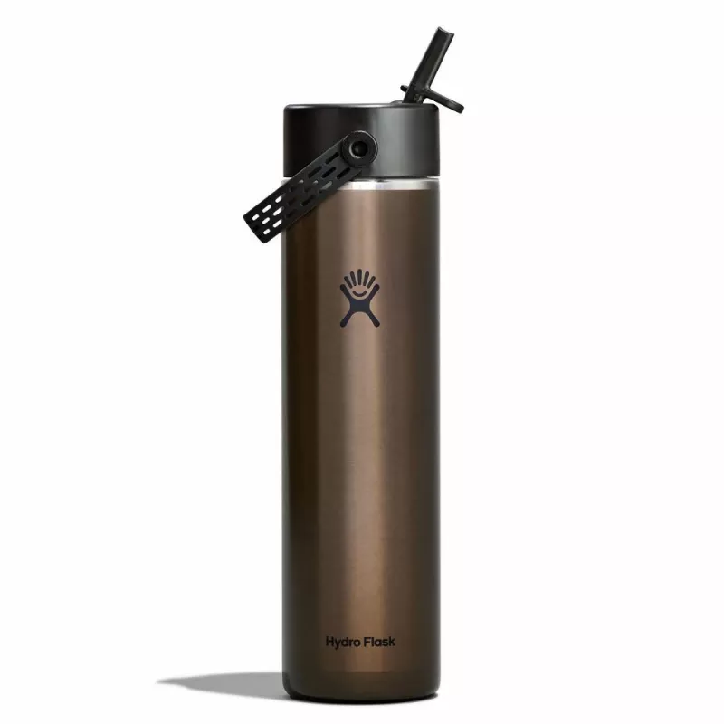 710 ML LIGHTWEIGHT WIDE FLEX STRAW CAP QUARTZ - Obsidian (LW24LWFS080)