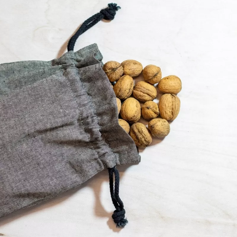 Woreczek bawełniany, mały 110 g/m2 WARREN - ciemnoszary (6298177)