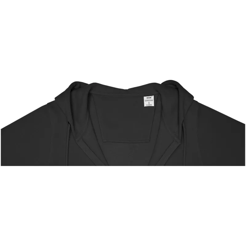 Damska bluza z kapturemTheron  z zamkiem błyskawicznym - Czarny (38230-BLACK)