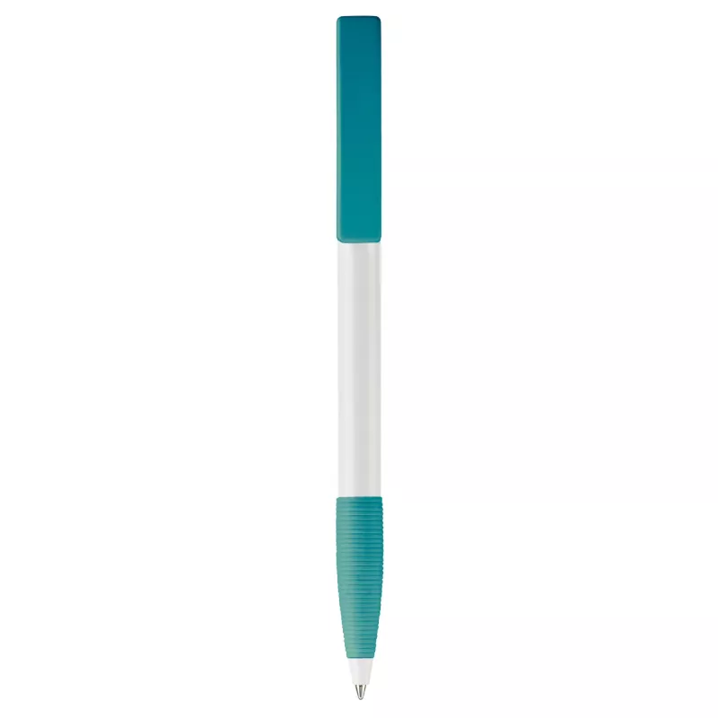 Długopis plastikowy Nash Grip - biało / turkusowy (LT80801-N0137)