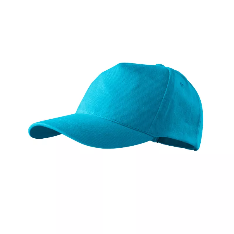Reklamowa czapka z daszkiem 5 panelowa Malfini 5P 307 - Turkus (ADLER307-TURKUS)