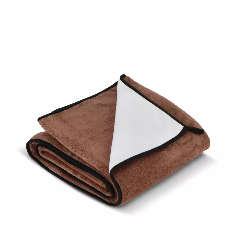 Dwuwarstwowy koc coral fleece 120 × 150 cm (500 g/m²) sublimacja - Taupe (LT97216-N0058)