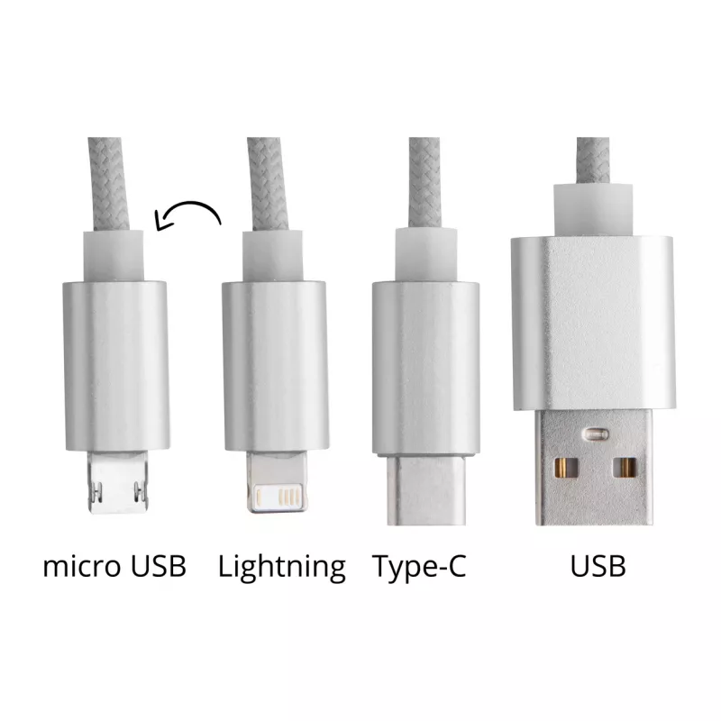 Scolt kabelek USB - srebrny (AP721102-21)