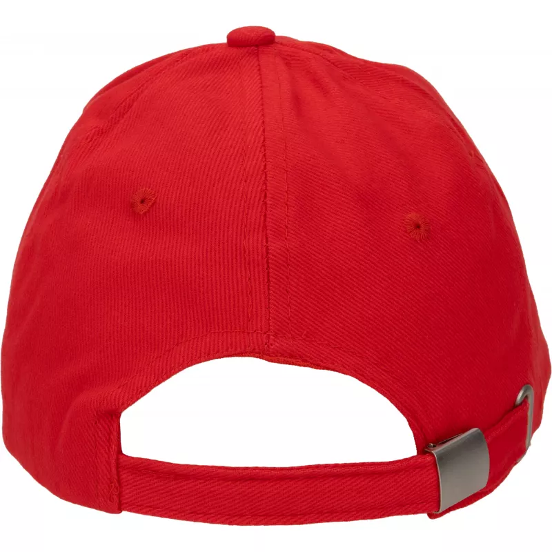 Czapka z daszkiem bawełniana 6 paneli, 260 g/m² CURTIS - czerwony (5046605)