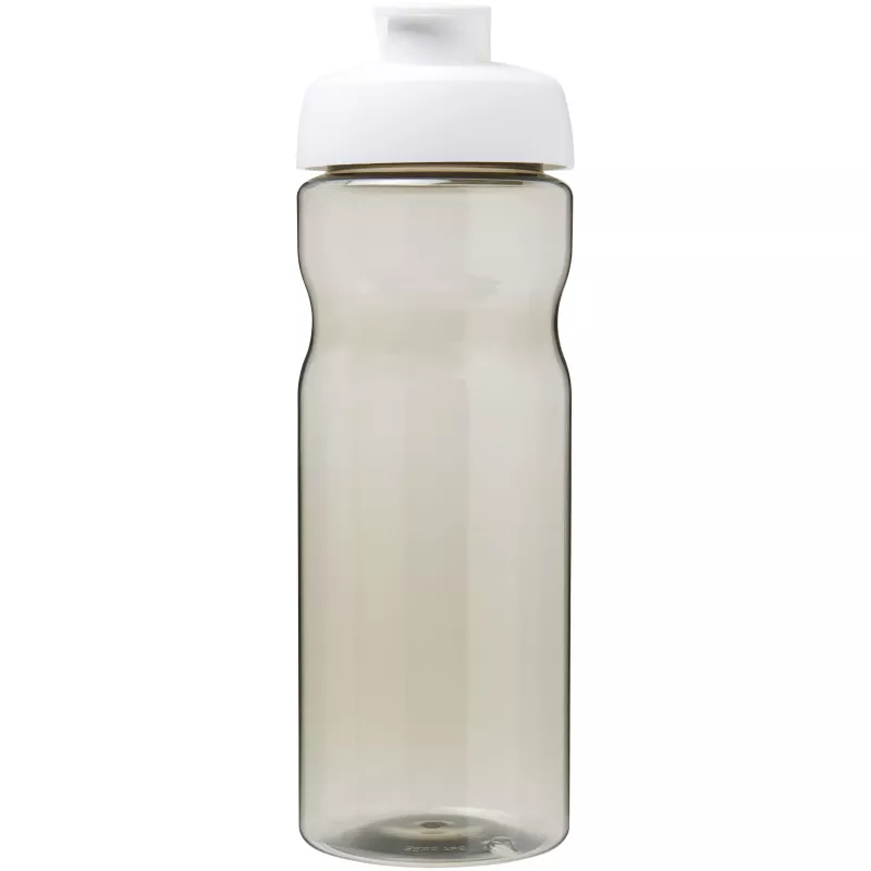 Bidon H2O Eco o pojemności 650 ml z wieczkiem zaciskowym - Biały-Ciemnografitowy (21009701)