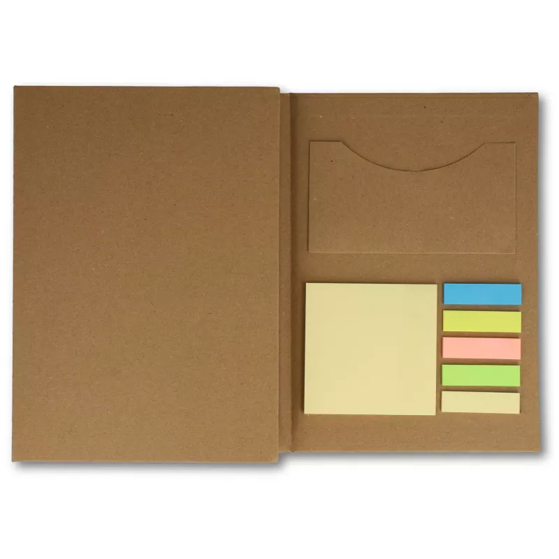 Trzyczęściowy zestaw piśmienniczy z papierową okładką o gramaturze 120 g/m² - naturalny-t (LT90868-N0094)