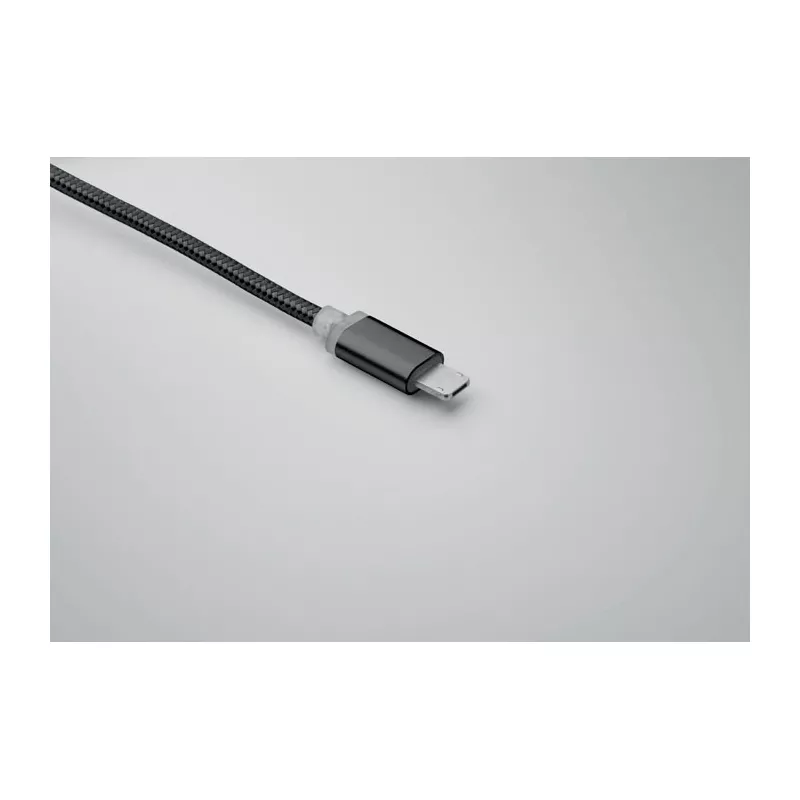 Kabel do ładowania 4 w 1 z brelokiem BLUE - Czarny (MO2141-03)
